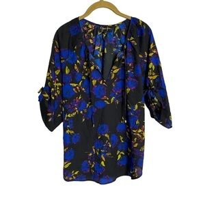 Yumi Kim Black Blue Blouse Small